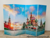 Напольная ширма гармошка Россия - родина моя (1)