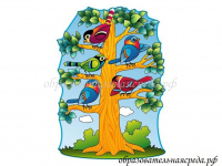панель Дерево с птичками