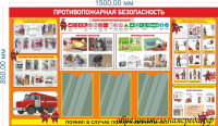 Стенд Противопожарная безопасность 0,85 на 1,5 А4-3шт