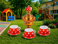 Композиция уличных фигур Русское чаепитие