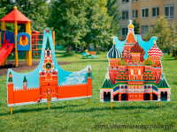 Композиция уличных фигур Московский Кремль и Храм Василия Блаженного