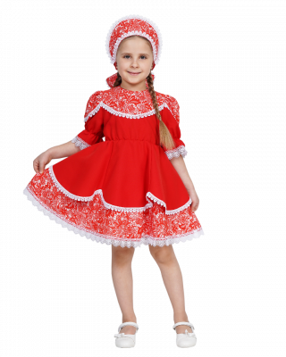 Карнавальный костюм “Хороводная девочка” красная