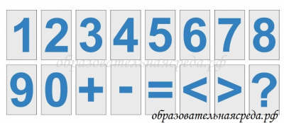 Набор магнитных карточек Цифры и знаки 80 шт (2)