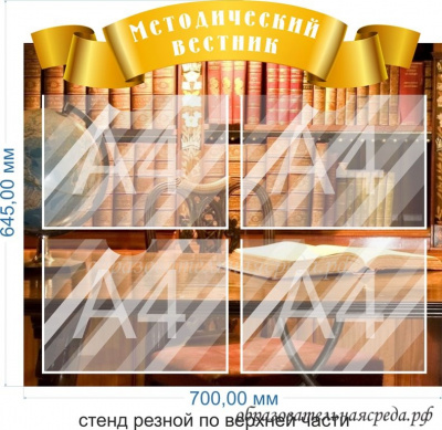 Стенд Методический вестник 0,6450,7м, А4-4шт