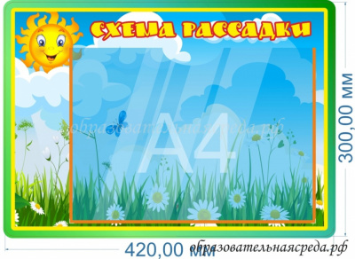 Стенд Схема рассадки 0,420,3м, А4-1шт.