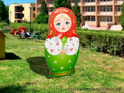 Уличная фигура Матрешка Зелёная