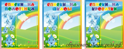 Комплект стендов “Списки” группа Капельки