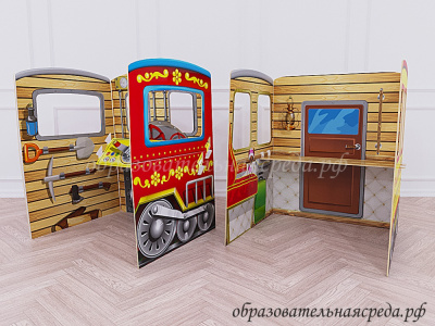 Игровой модуль Паровоз и вагон  (4)