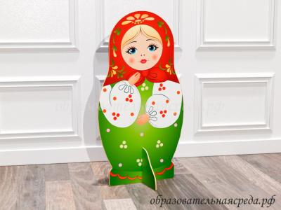 Театральная декорация Матрешка зеленая