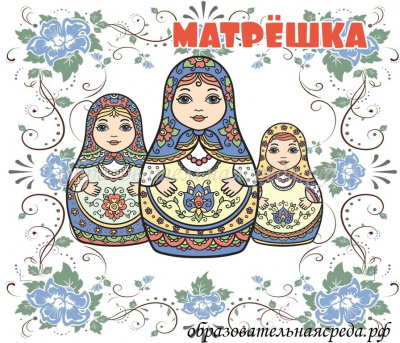 Табличка на кабинет Матрёшка 0,30,35м
