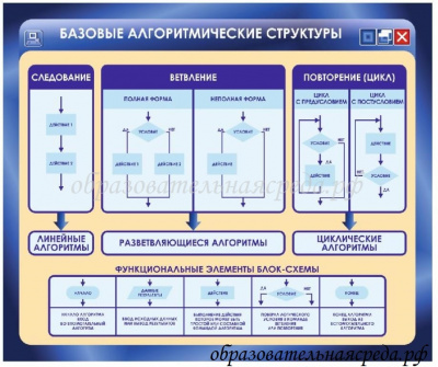 Стенд Базовые алгоритмические структуры 0,90,75м
