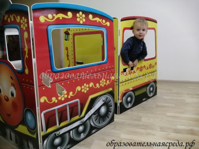 Игровой модуль Паровоз красный (3)