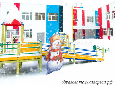 Уличная фигура Снеговик в ушанке (2)