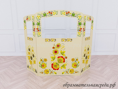 Ширма для кукольного театра Хохлома (Напольная) (4)