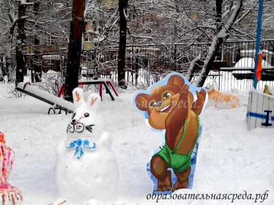 Уличная фигура Мишка новогодний